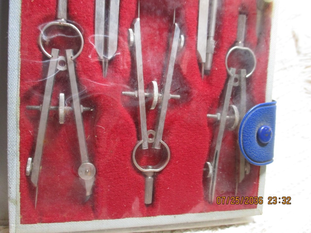 TACKO 2130C Drafting Tool Set with Case Collectible Engineering- 11 -Instruments