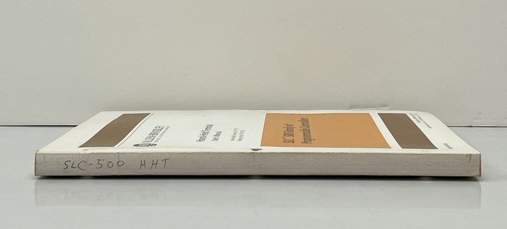 Allen-Bradley SLC 500 Hand-Held Terminal User's Manual Programmable Controllers