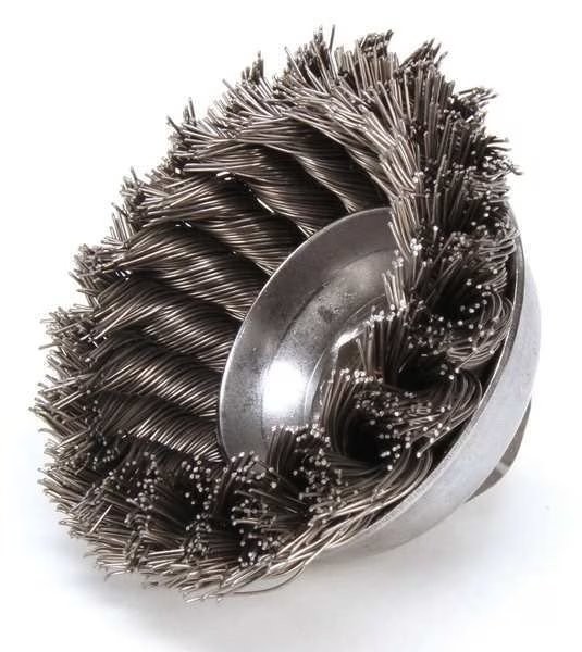 Weiler Knot Wire Cup Wire Brush, Arbor,