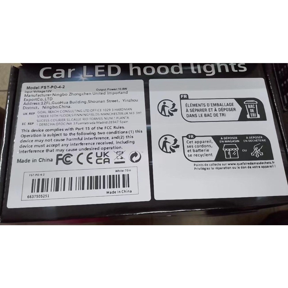 Universal Car LED Headlight 12V 10W Dynamic DRL Start Scan Front Driving Light