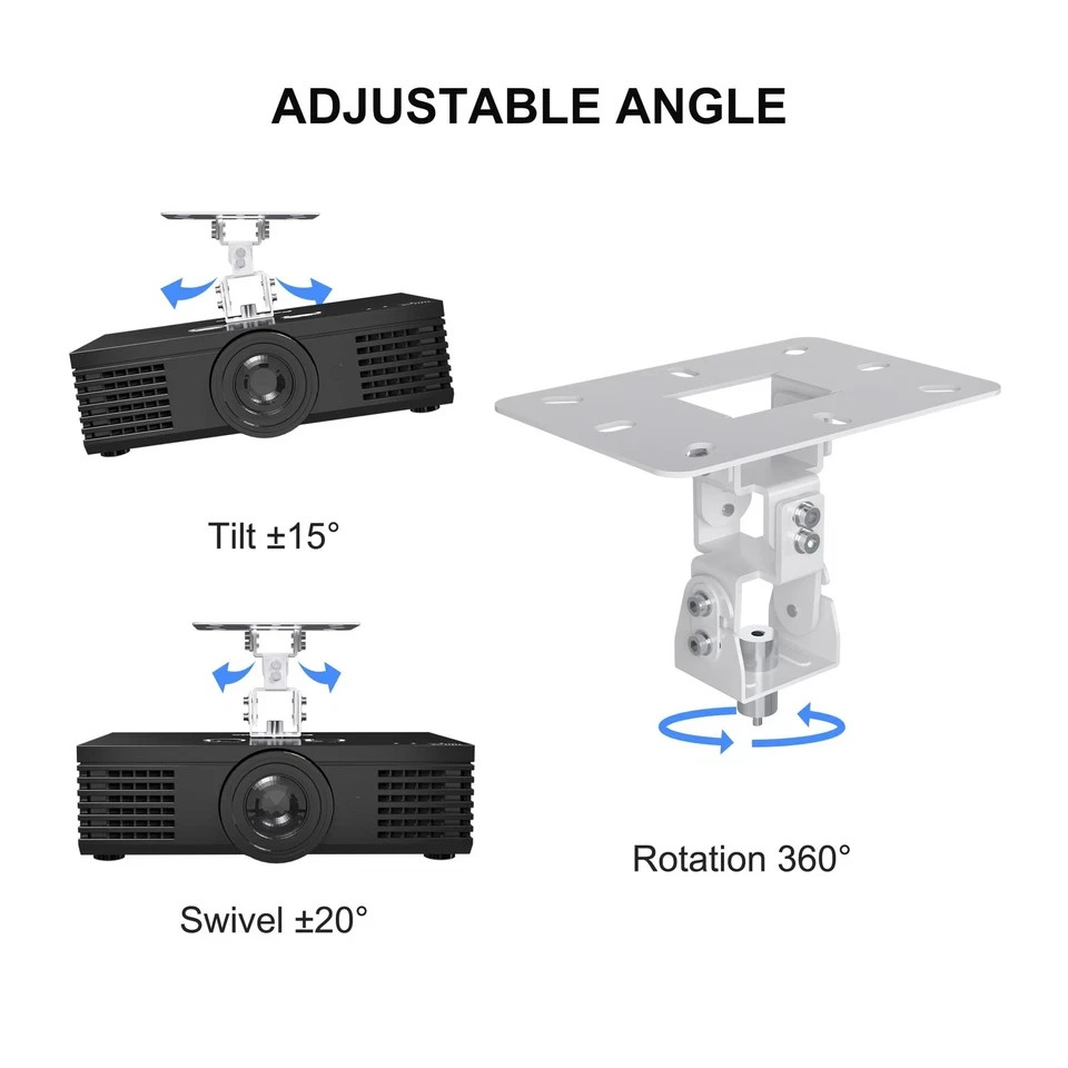Mini Projector Ceiling Mount Stand Adjustable Wall Mount Hanger Bracket for M...