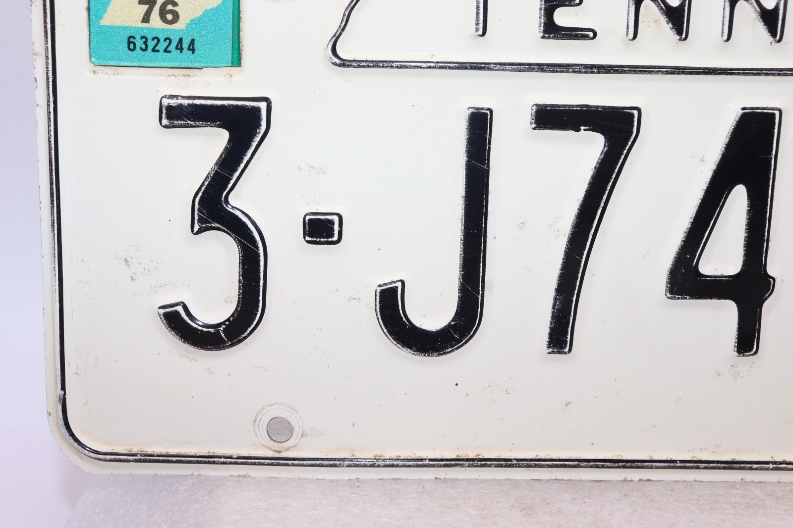 1971-1975 Tennessee License Plate Knox County " 3-J7448 "
