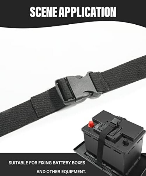 39 Inch Battery Tie Down Strap - Quick-Release Polypropylene Webbing, Safely