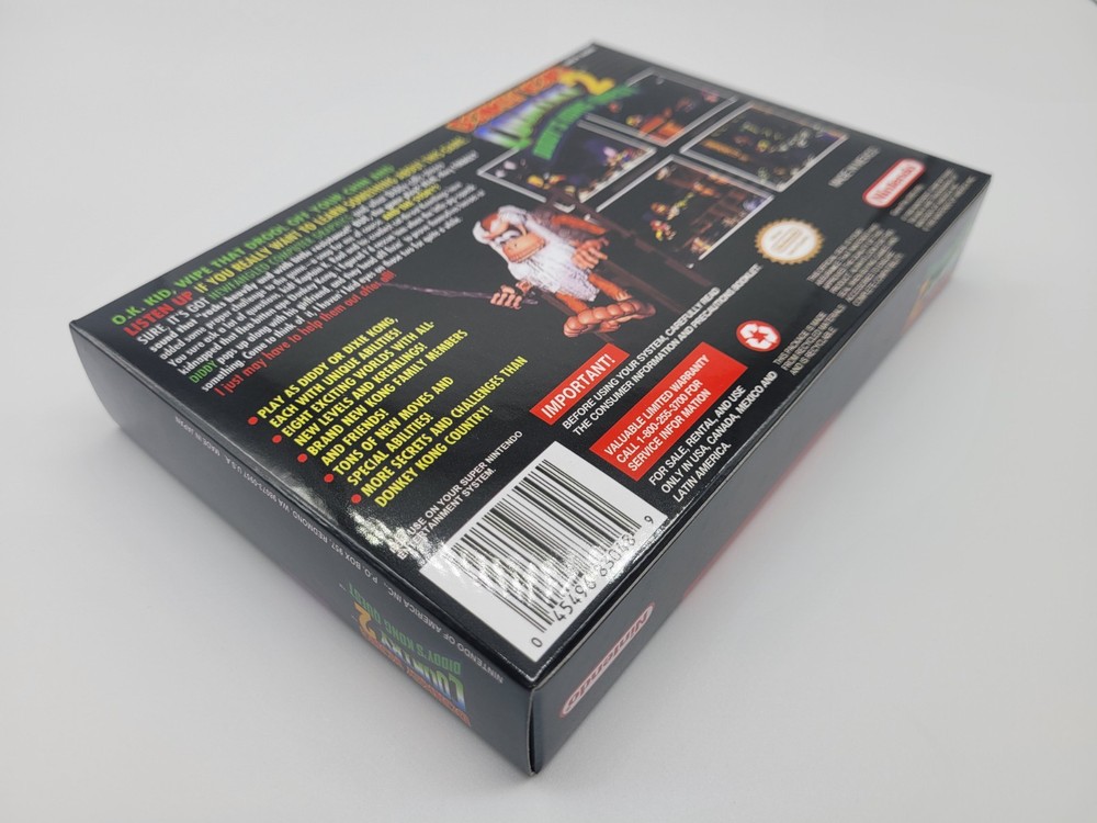 DONKEY KONG COUNTRY 2 SUPER SNES BOX ONLY REPLACEMNT BOX INCLUDES INSERTS+CASE