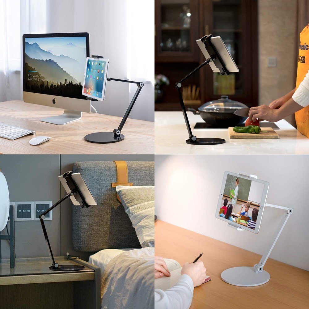 iPad Stand for Desk, Surface Pro Holder, Multi-Angle Adjustable Tablet Stand ...