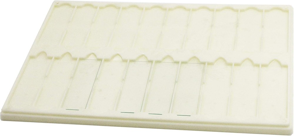 Plastic Microscope Slide Tray; 20 Capacity, Pack Green, Orange, Blue, White