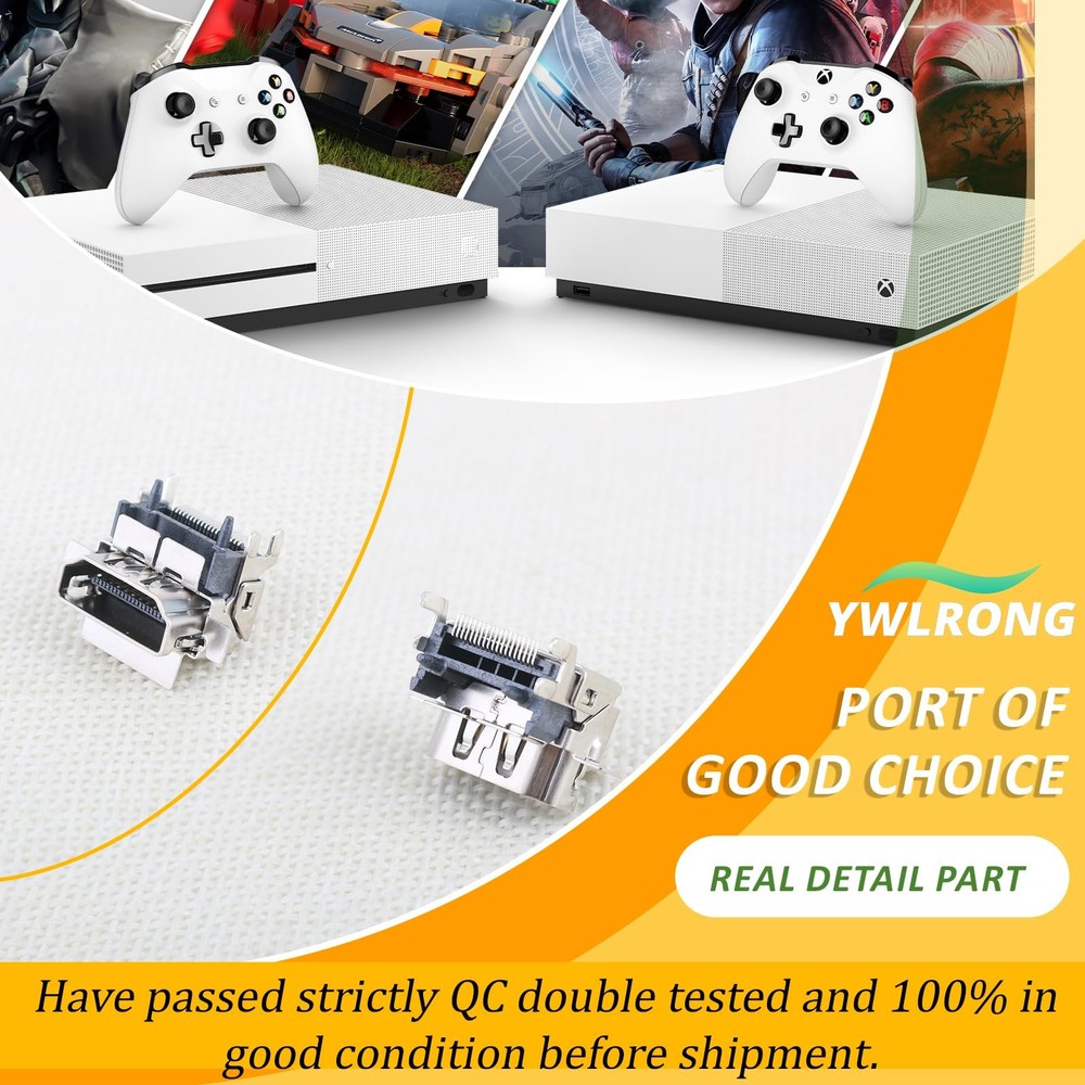 2Pack HDMI Port Replacement for Xbox One S Socket Jack Interface Connector...
