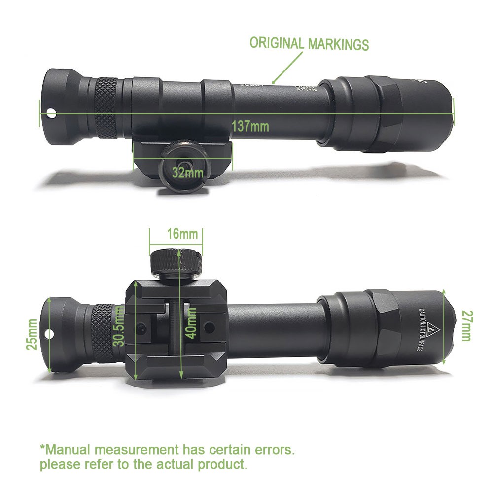 M600B Tactical Mini Flashlight LED White Constant/Momentary M600B Weapon light