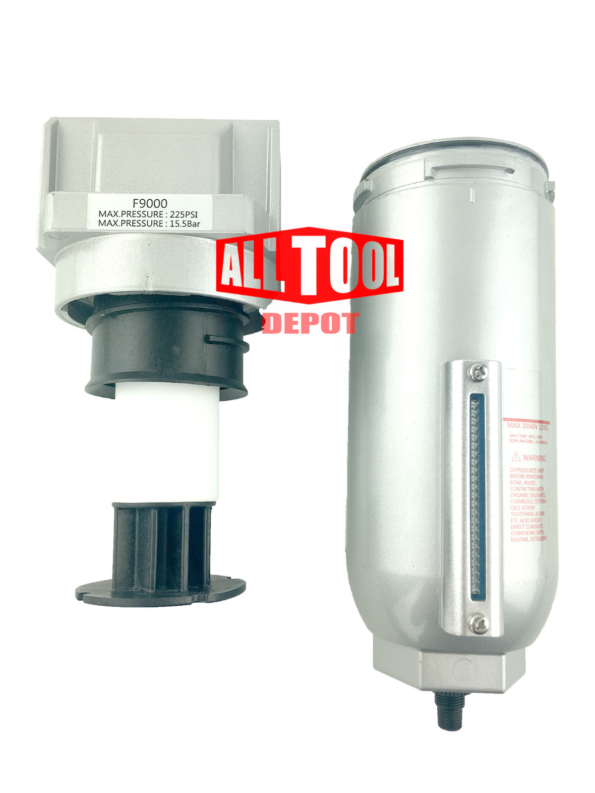 3/4" Inline Air Compressor Water Moisture Filter Trap Separator w/ Auto Drain