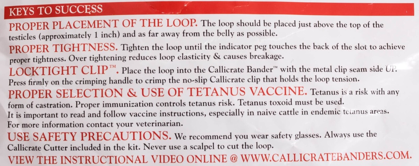 Callicrate Replacement Bands, 25/pk (sc-364867)