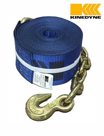 8 Pk 4"x30' Kinedyne Winch Strap w/ Chain Anchor, WLL 5400 # Trailer Tie Down