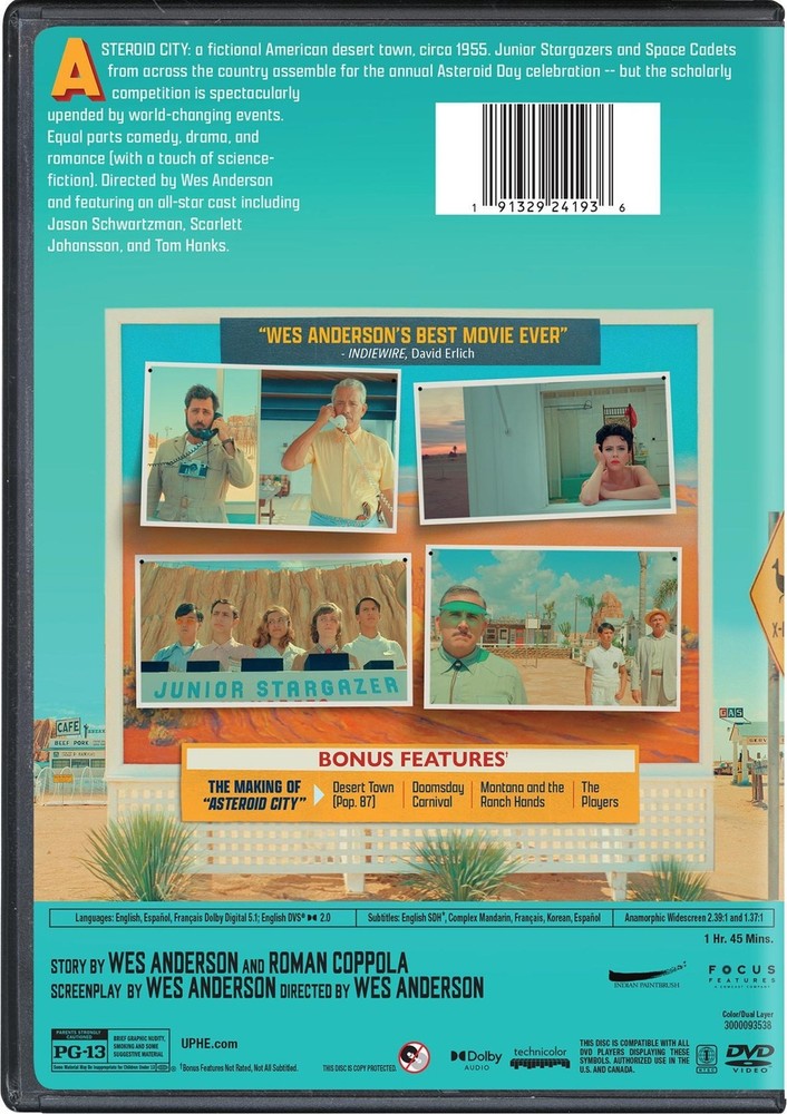 Asteroid City DVD NEW
