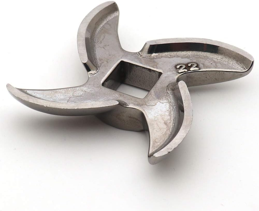 2 Pack #22 Meat Grinder Blade Stainless Steel Knife Cutter Replacement for Grind