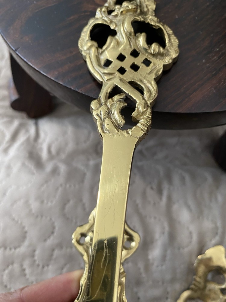 Vintage Brass Curtain Tie Backs Hooks