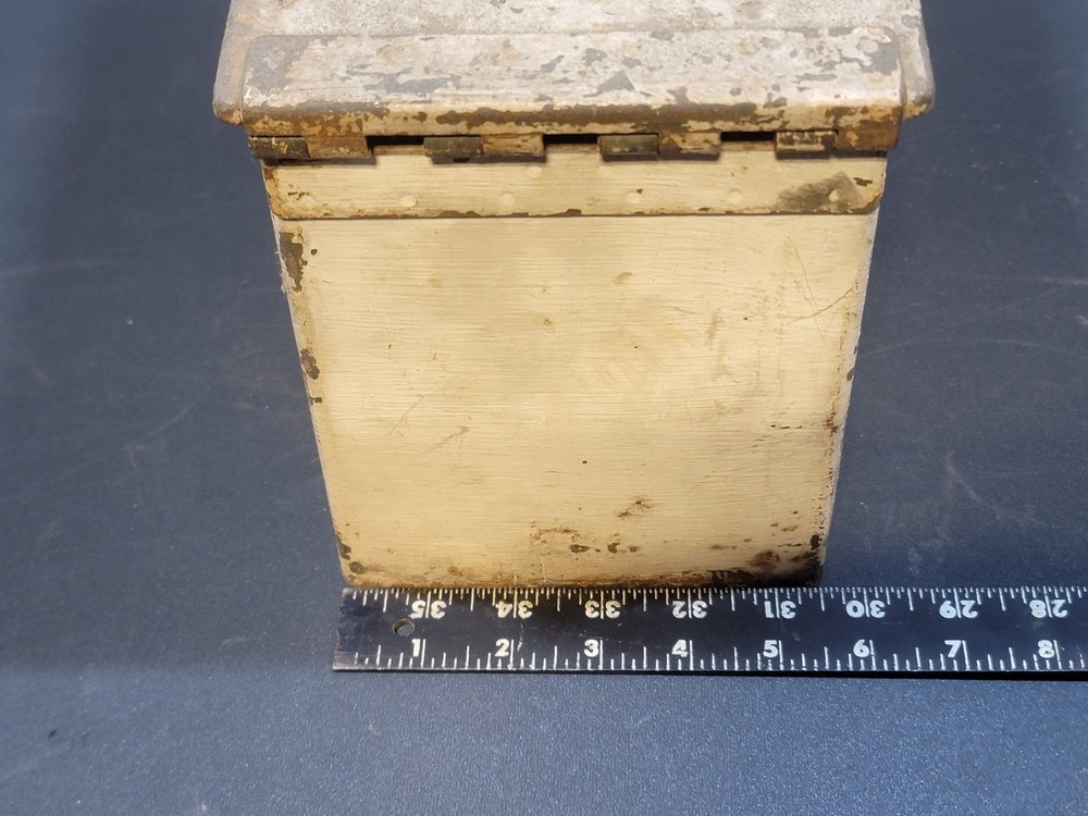 Vintage Painted Empty Metal Ammo Box
