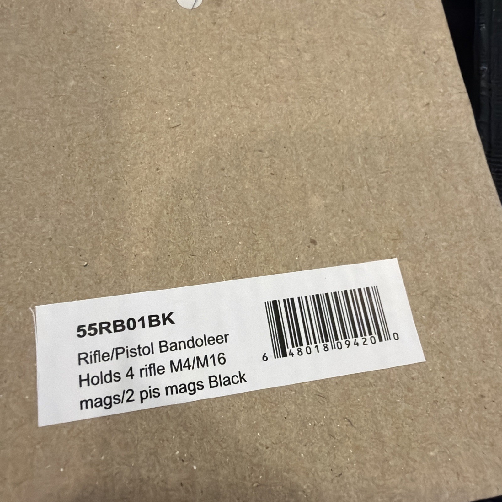 Blackhawk 55RB01BK Rifle / Pistol Bandoleer Black