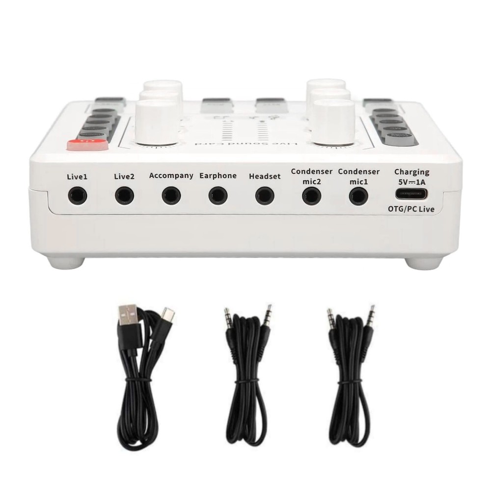 M8 Home-use Sound Card Versatile Sound Effects Multi-function Audio Equipment