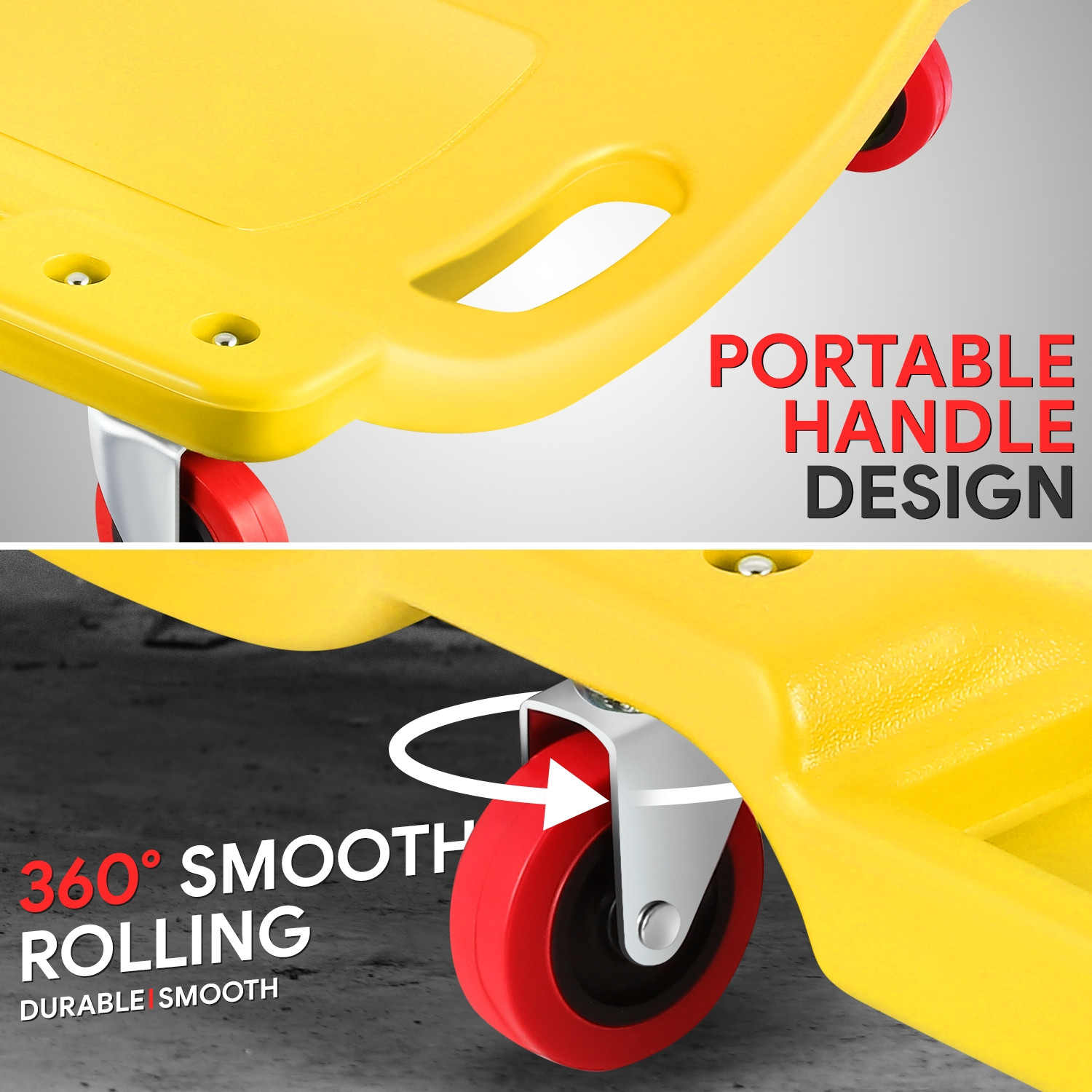 36"X17" Low Profile Automotive Creeper Garage Mechanic Rolling Under Car Yellow