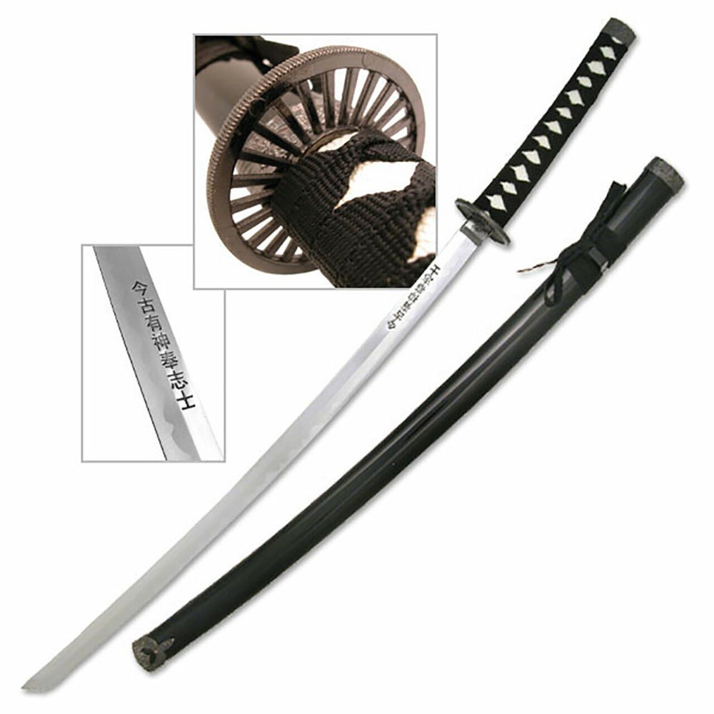 39.5" OVERALL BLACK SCABARD SAMURAI SWORD