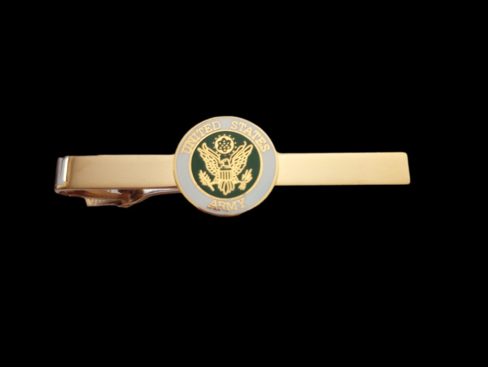 U.S MILITARY ARMY TIE BAR OR TIE TAC CLIP ON TYPE UNITED STATES ARMY U.S.A MADE