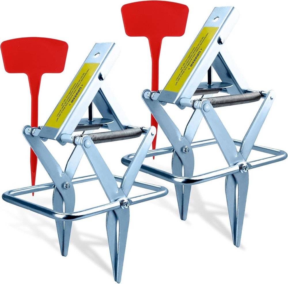 Versatile 2 Pack Mole Traps - Effective Scissor Design for Lawn Protection