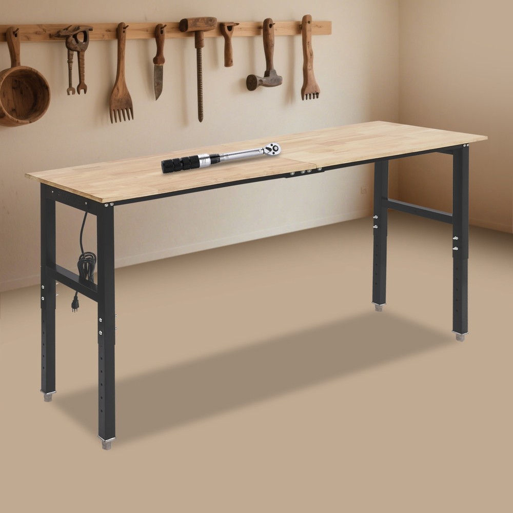 Adjustable Workbench Heavy Duty Work Bench Workbench Freestanding 907kg/2000lbs