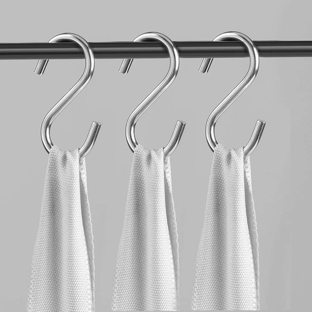 Versatile 100 Pack 1 Inch Mini S Hooks - Rust Resistant Silver Hooks for Crafts