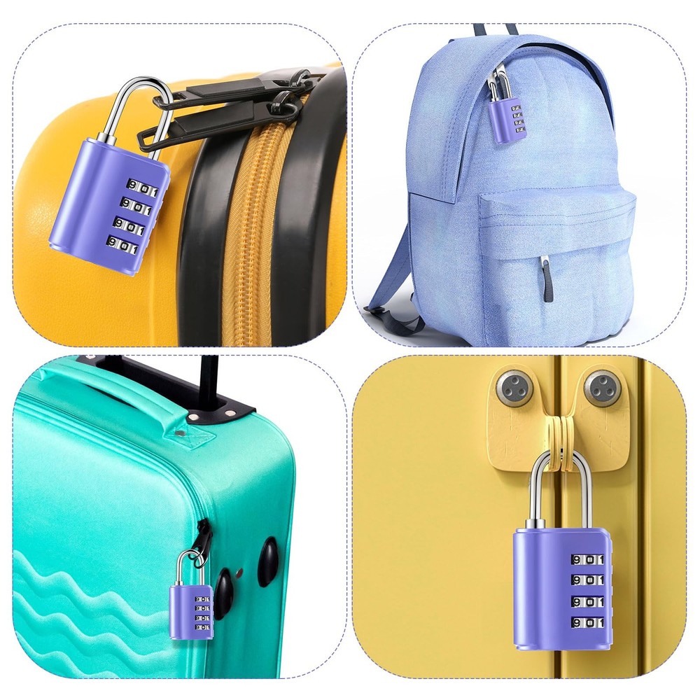 Kenning 10 Pcs Combination Padlock 4 Digit Resettable Waterproof Locker Security
