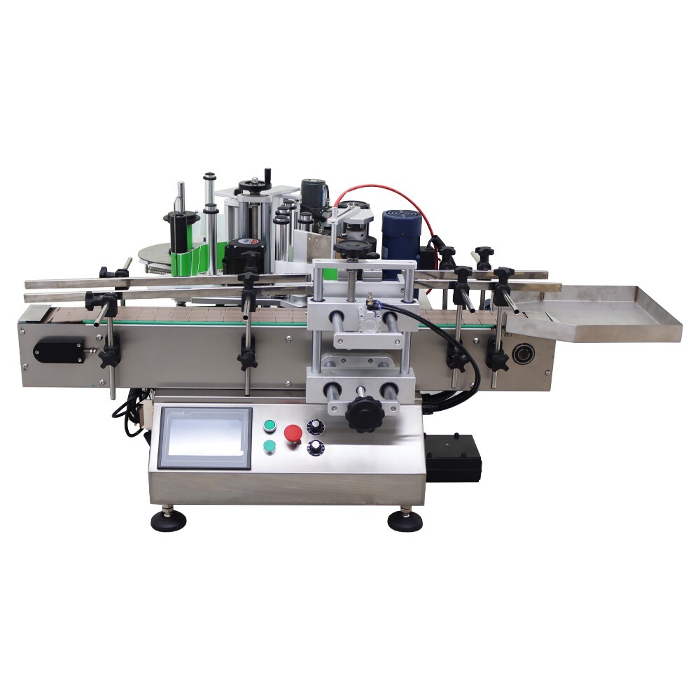 110V 0.78-4.72in Automatic Round Bottle Labeling Machine with Printer & Conveyor