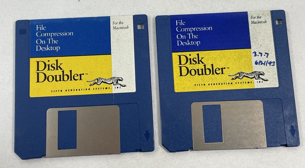 Vintage 1992 Disk Doubler 3.5" Floppy Disk MAC Disk 1 & 2 Salient