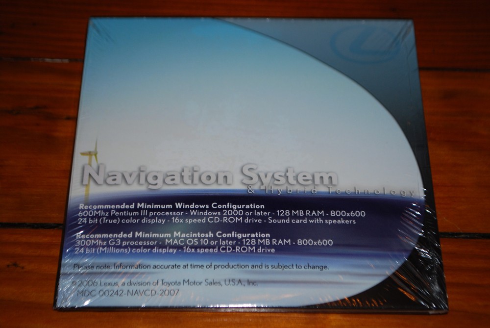 NEW SEALED 2007 Lexus Navigation System Hybrid Technology Tutorial CD, OEM