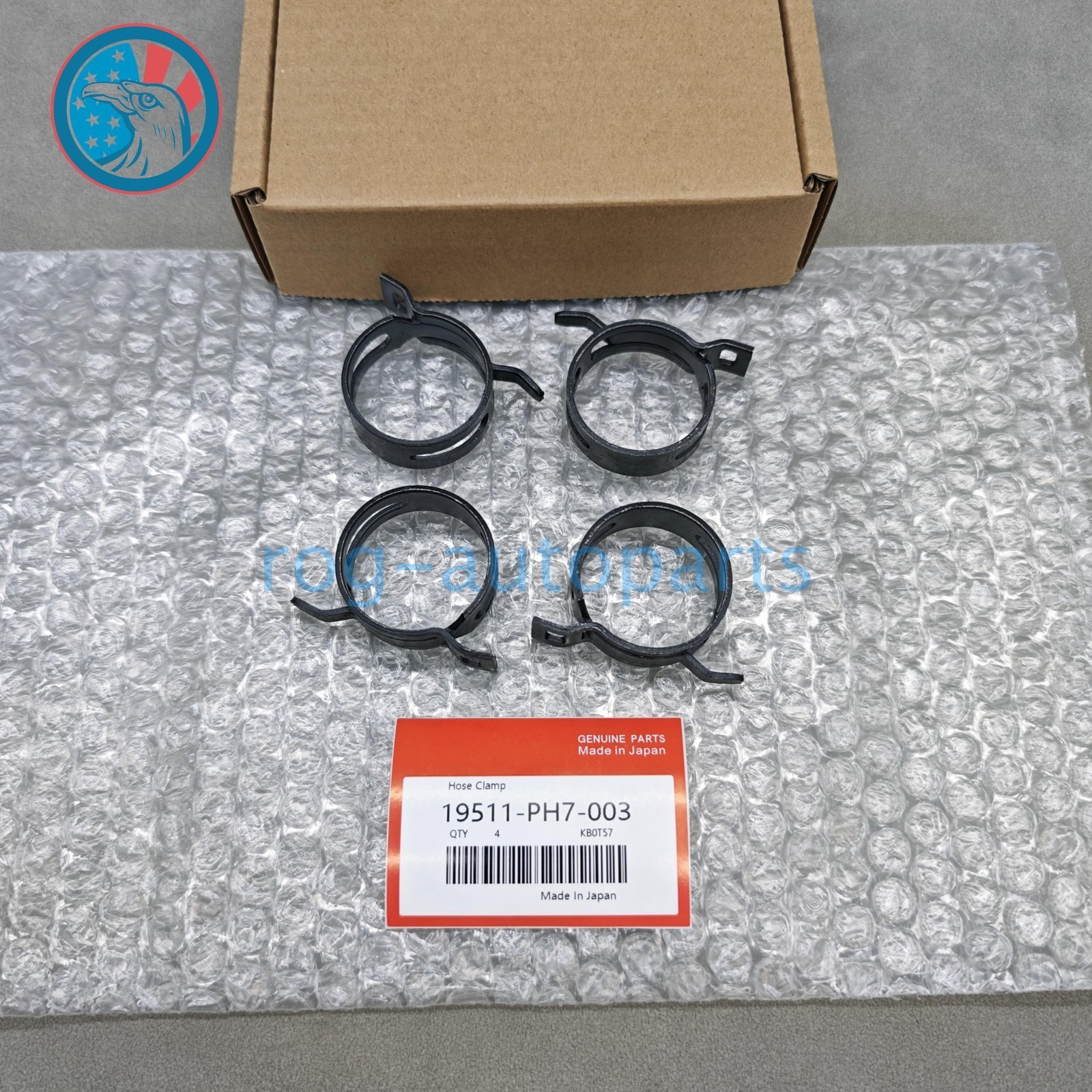 OEM!! 4pc For HONDA 1986-2021 FOUR CLAMPS FOR RADIATOR HOSE 36.5mm 19511-PH7-003