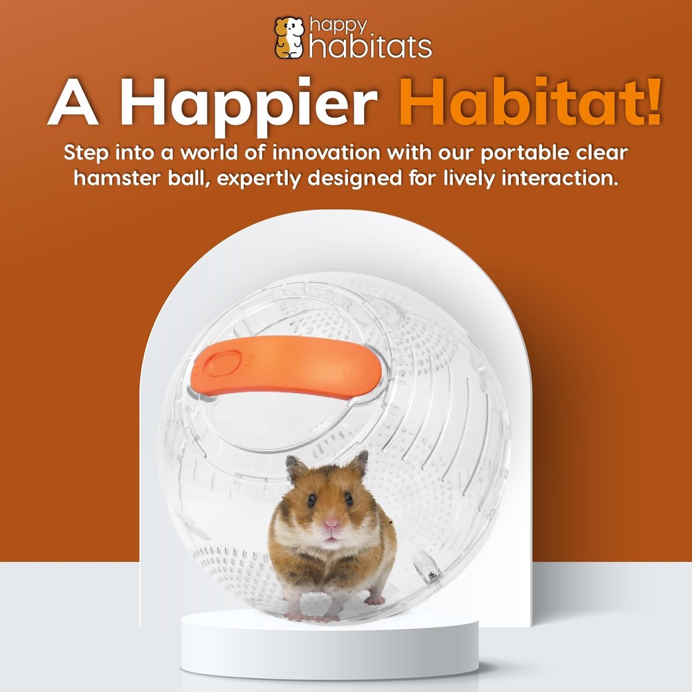 Clear Hamster Exercise Ball 7 Inch Sturdy Dwarf Safe Active Play Ventilated