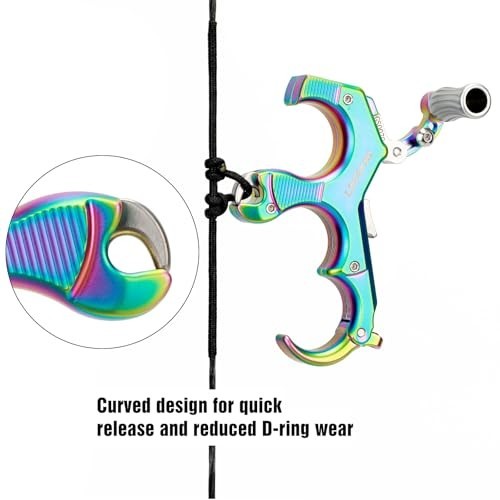 Adjustable 3&4 Finger Thumb Bow Release Aid for Archery Compound - Trigger Press