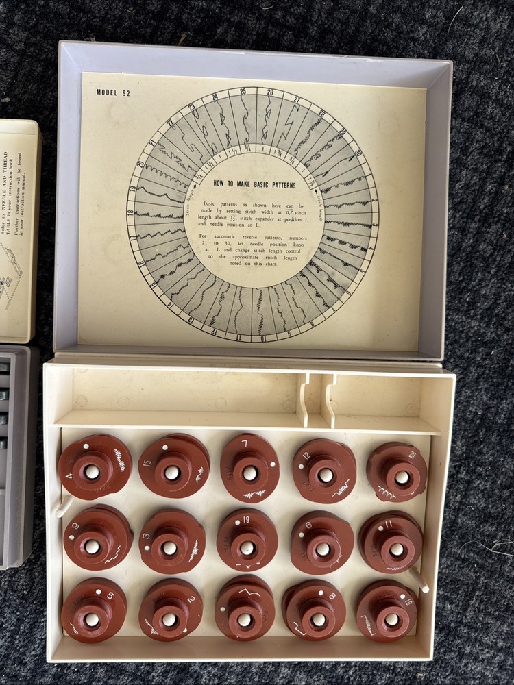 Sears Kenmore Model 92 Cams / Discs Complete Set & Button Holder Attachment Set