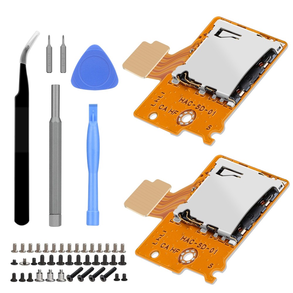 2pcs Micro SD Card Slot Socket Reader Replacement for Nintendo Switch HAC-SD-01