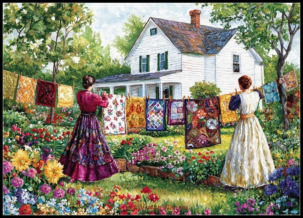 Amish Quilts 1 - DIY Chart Counted Cross Stitch Patterns Needlework DMC Color