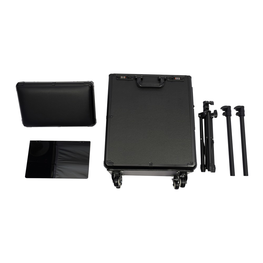 Rolling Makeup Case, Makeup Case with 4 Universal Wheels, Makeup Case with Lock