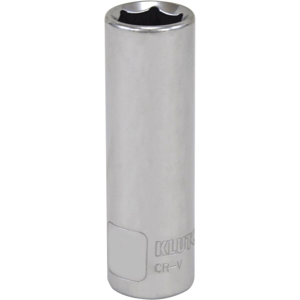 Klutch Deep Socket, Metric, 15mm, 3/8in.-Drive, 6-Pt.