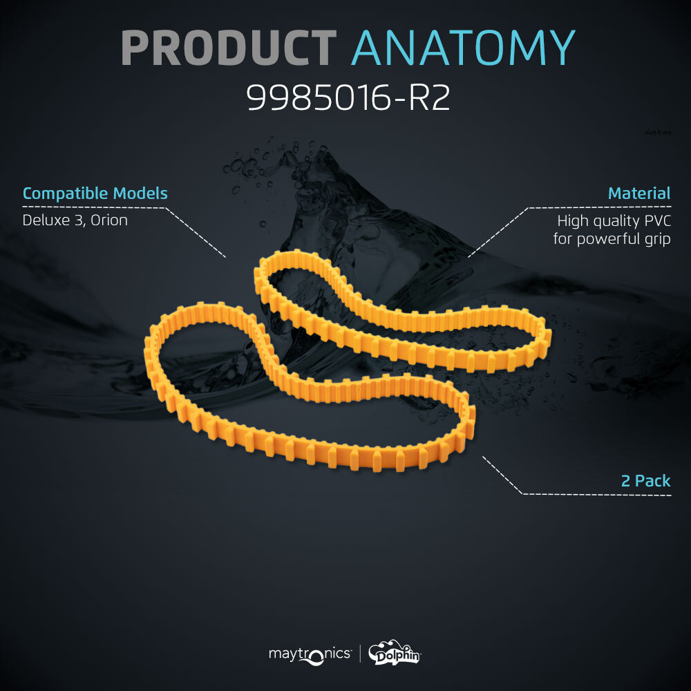 Authentic Dolphin Replacement Part - Durable Multi-Surface Yellow Tracks