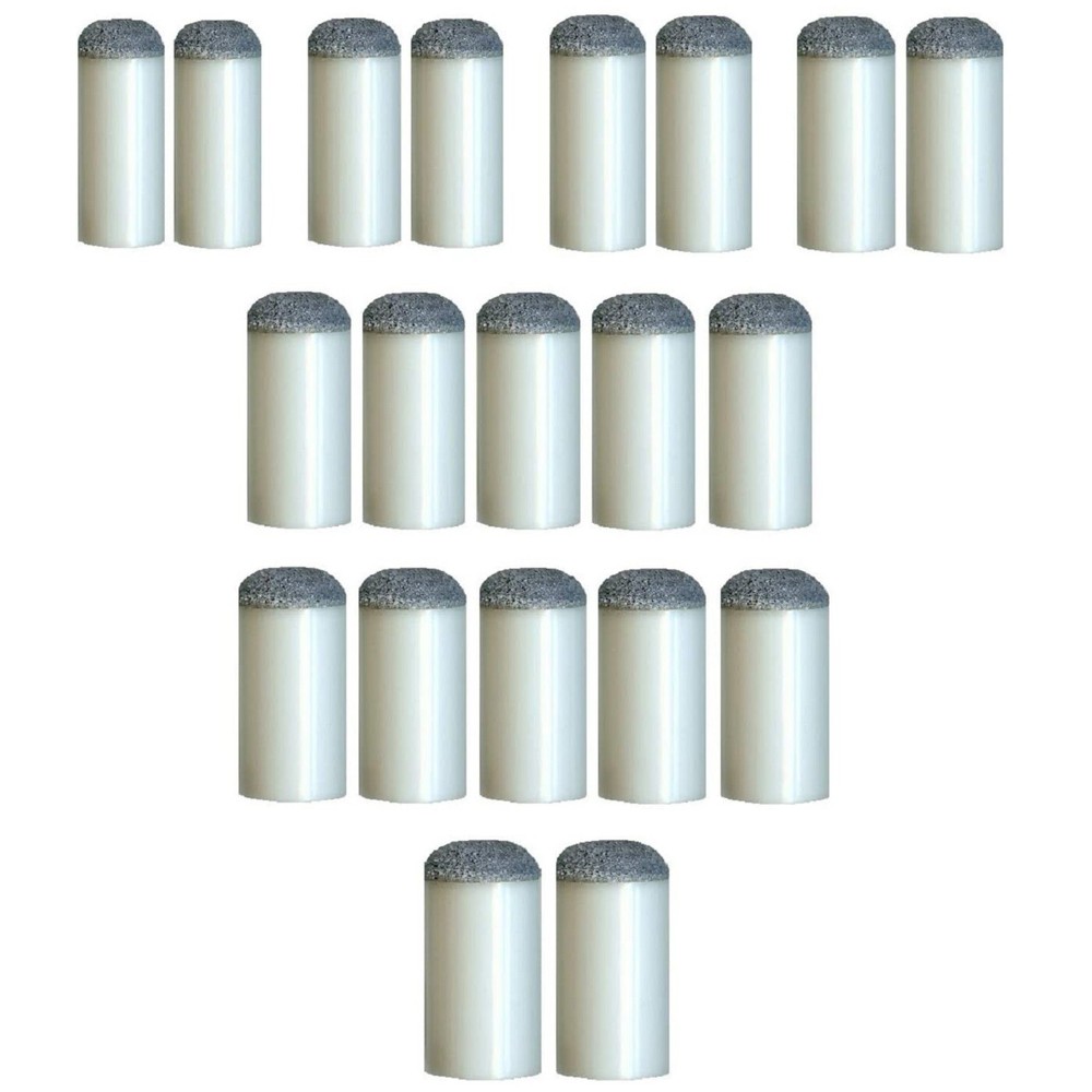 20 Assorted Slip Push On Pool Cue Press Tips 7 Sizes