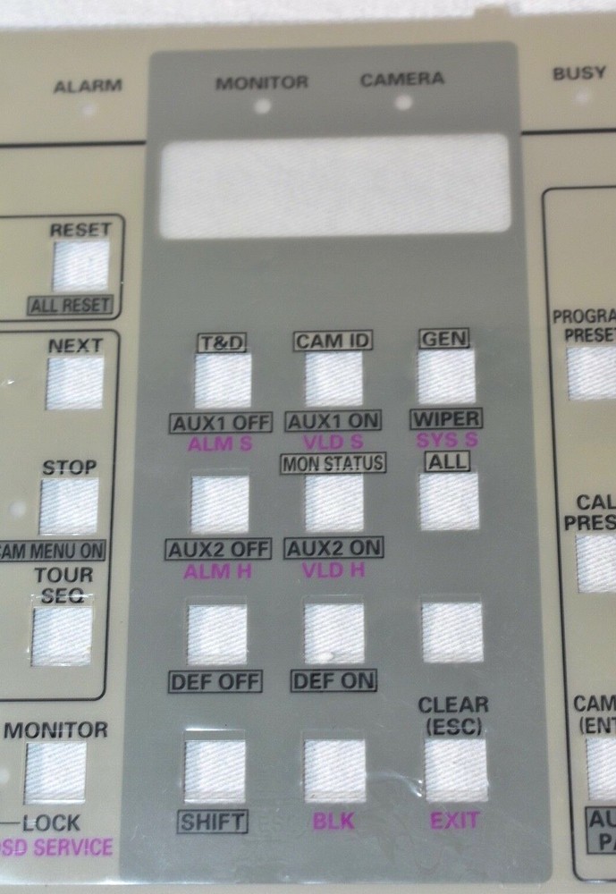 PANASONIC WV-CU360C System Controller Face Plate + FAST SHIPPING!!!