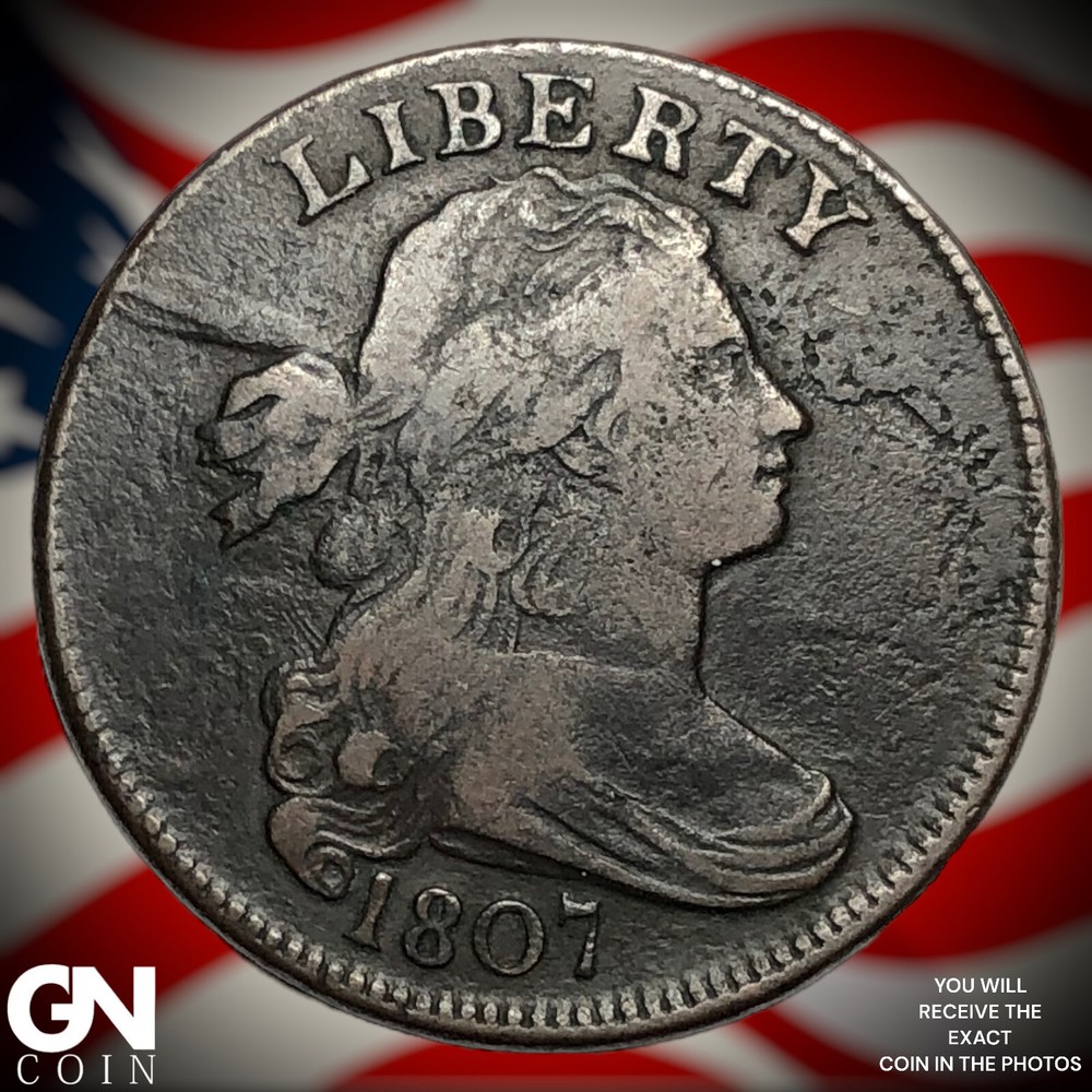 1807 COMET Draped Bust Large Cent M9452