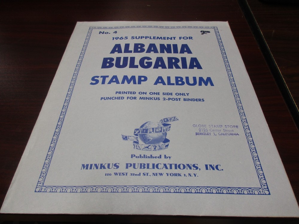 "MINKUS" 1965 SUPPLEMENT ALBANIA BULGARIA #4    W/FREE SHP.