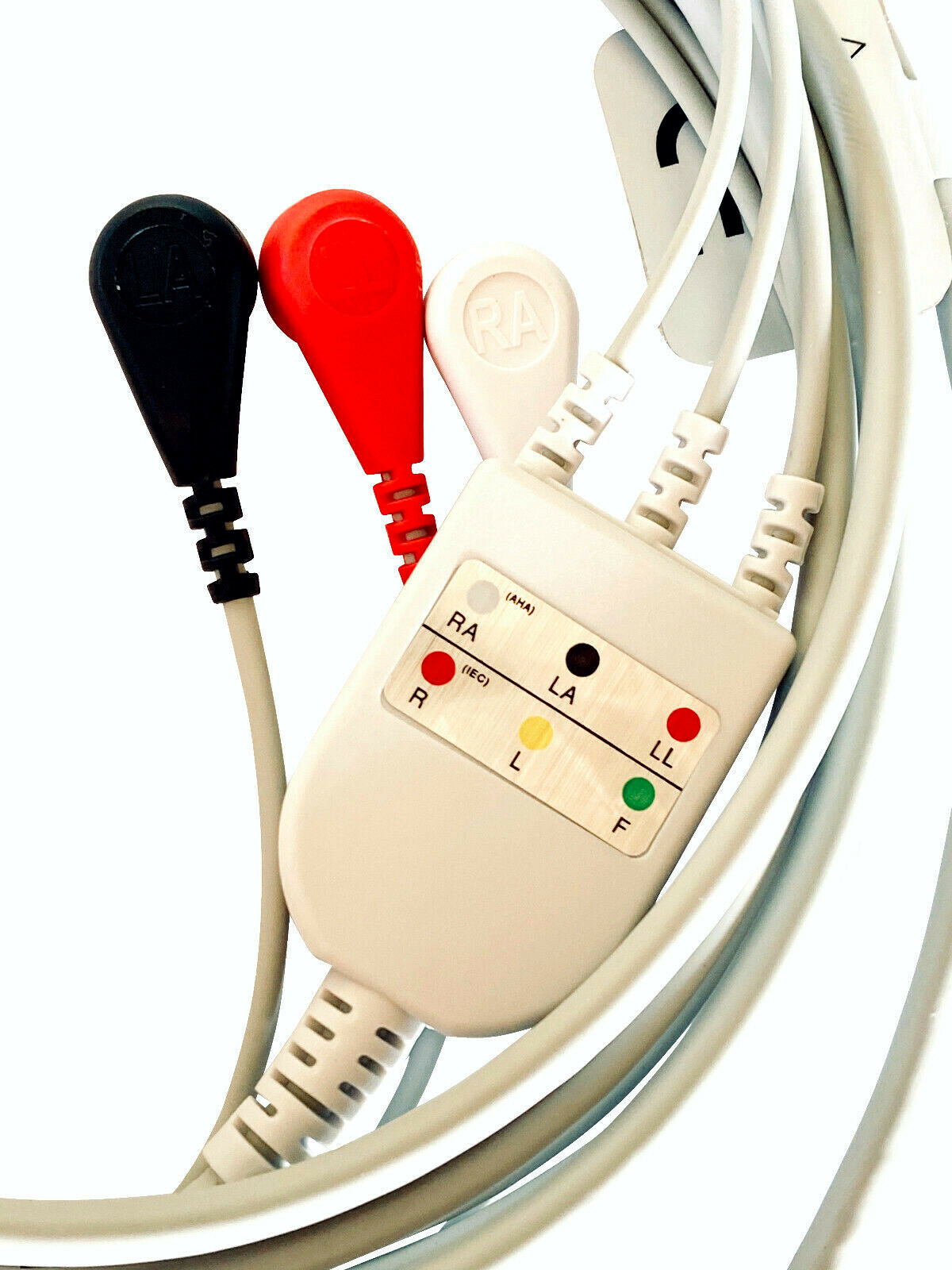 EKG ECG Cable 3 Lead Wire Snap Type for Patient Monitors 6 Pin AHA WARRANTY 9ft