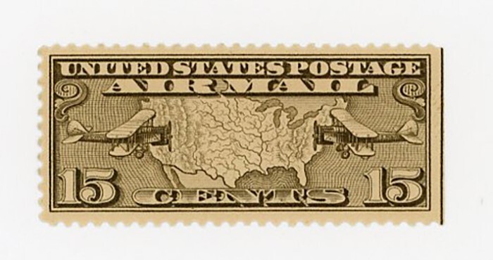 US Scott # C8 - airmail Mint - Very light hinge   VF.