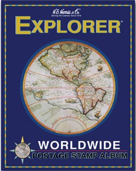 Junior Stamp Collection Album New Explorer Worldwide Kit + Magnifier HE Harris