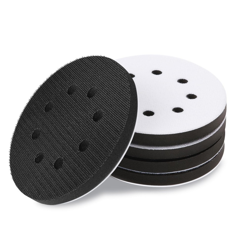 5 Pack 5 Inch Soft Sponge Interface Pad for Sanding Pad Hook&Loop Sanding Discs