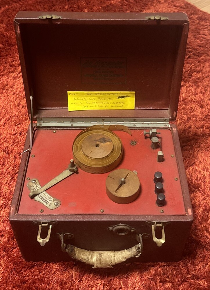 RARE 20'S NACOMETER Automatic (Morse) Code Transmitter Trainer Radio Military