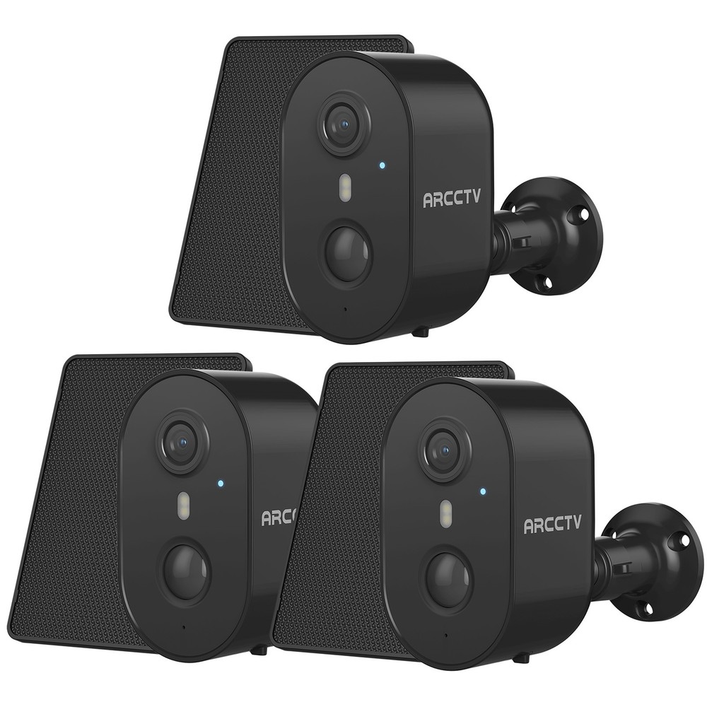 ARCCTV Wireless WIFI Outdoor Security Camera System Solar Battery Powered Audio
